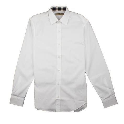 white burberry shirt cheap|Burberry white long sleeve shirt.